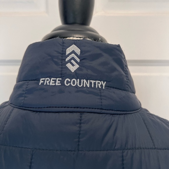 Men's FreeCycle Stimson Puffer Vest Navy Blue Size XL lots of pockets EC - Picture 4 of 9